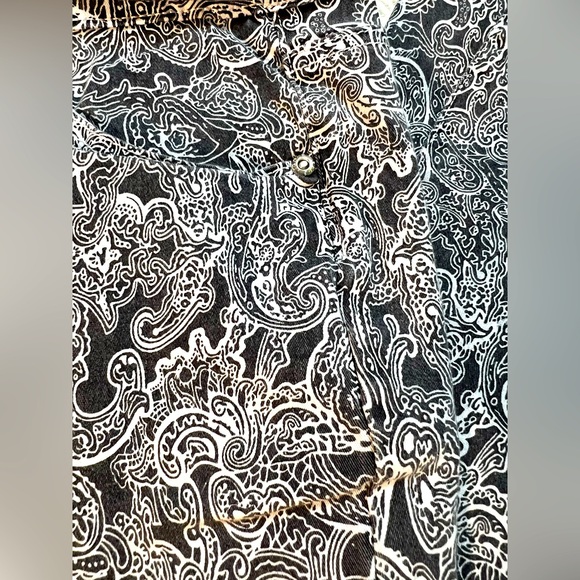 Vigold Skinny Jeans Style V60 Paisley Pants Stretch Feminine Goth Size 13/14 32 - Picture 12 of 13